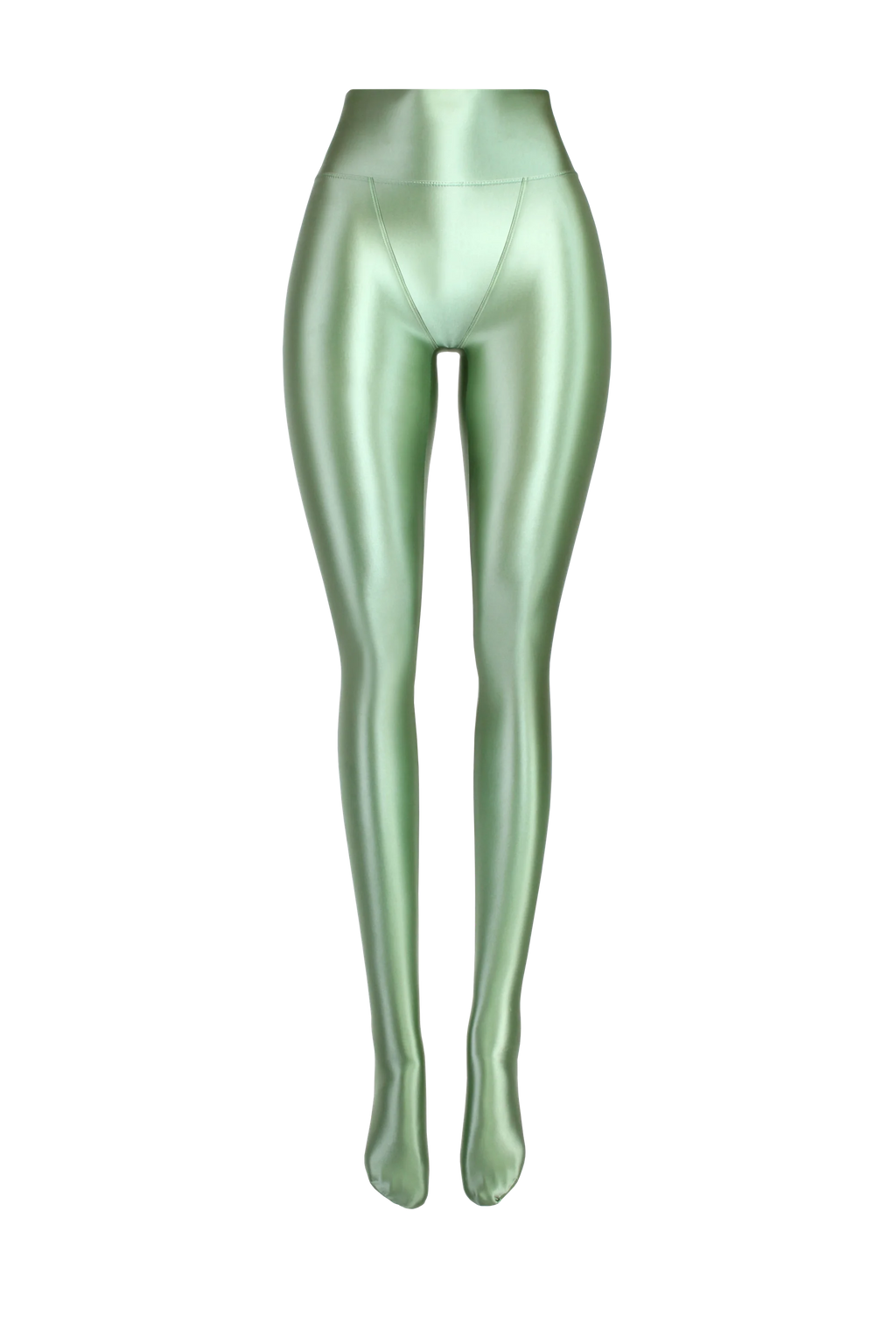 MJINM Women Shiny Smooth Leggings Fitness Yoga V-Crotch High-Waist Pants Satin Jeggings Stretch Tights Opaque Wetlook Pantyhose