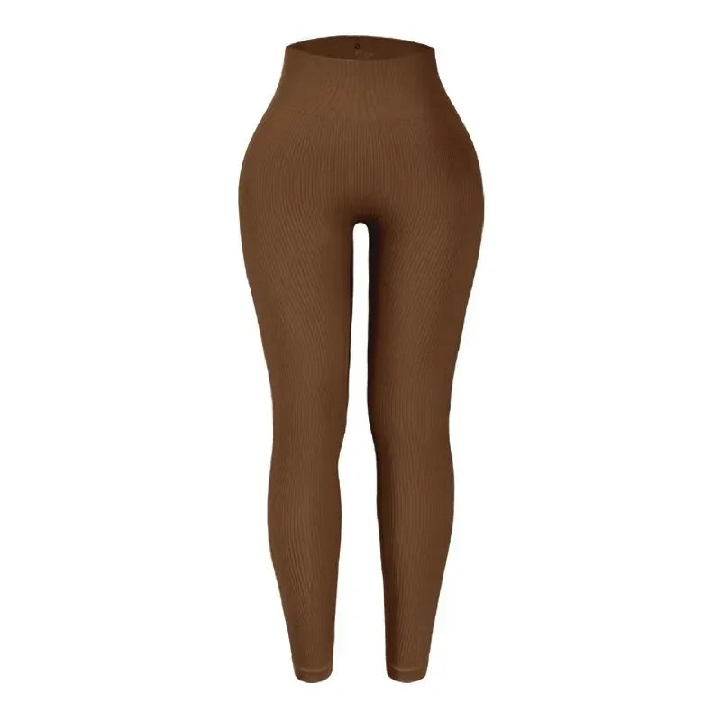 Women High Waist Seamless Thread Knitted Yoga Leggings Hip Lifting High Elastic Slim Training Running Gym Fitness Fashion Pants