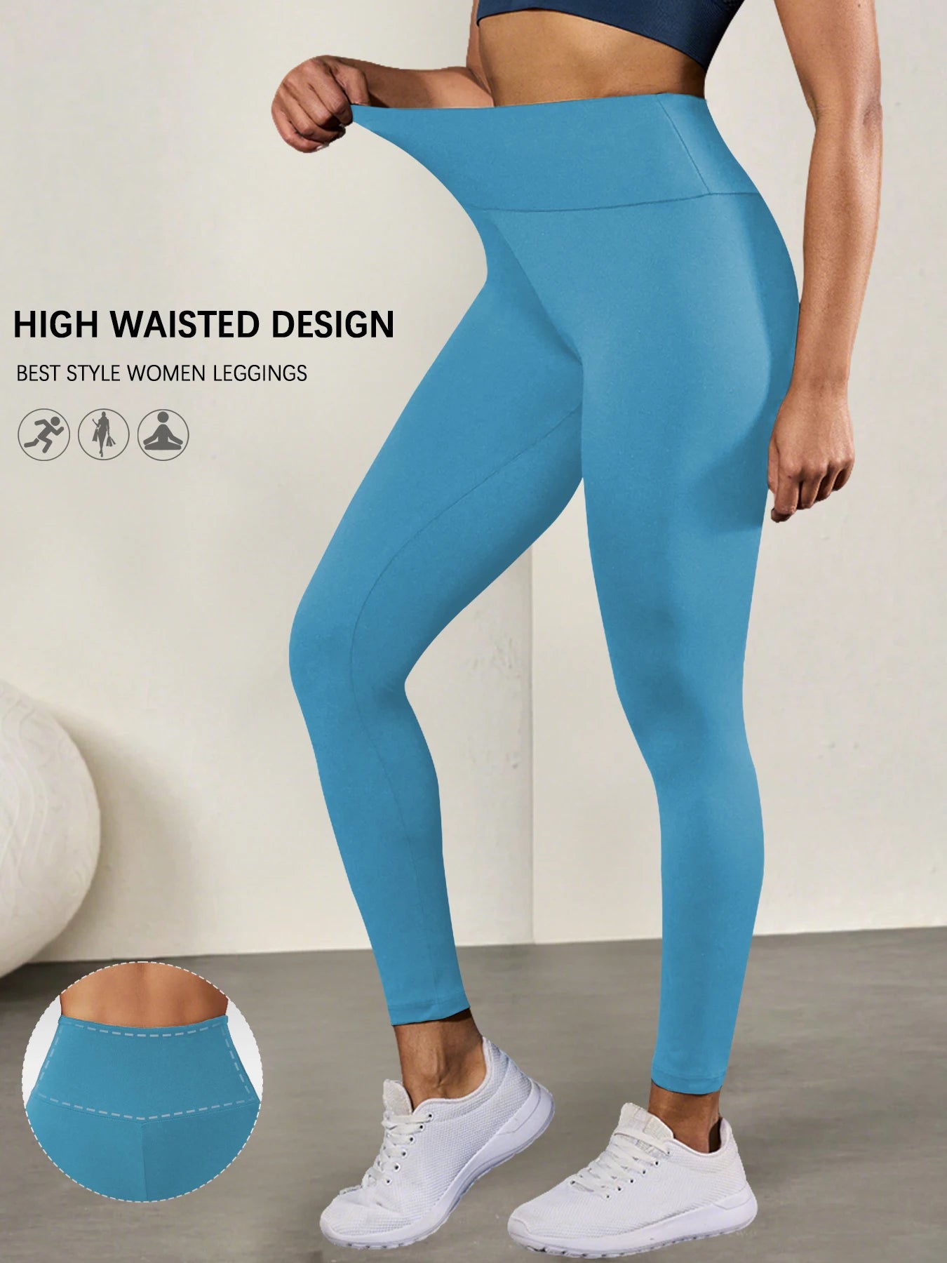 Women's Super Soft Leggings High Waisted Tummy Control No See Through Workout Yoga Running Athletic Push Up Gym Fitness Leggings