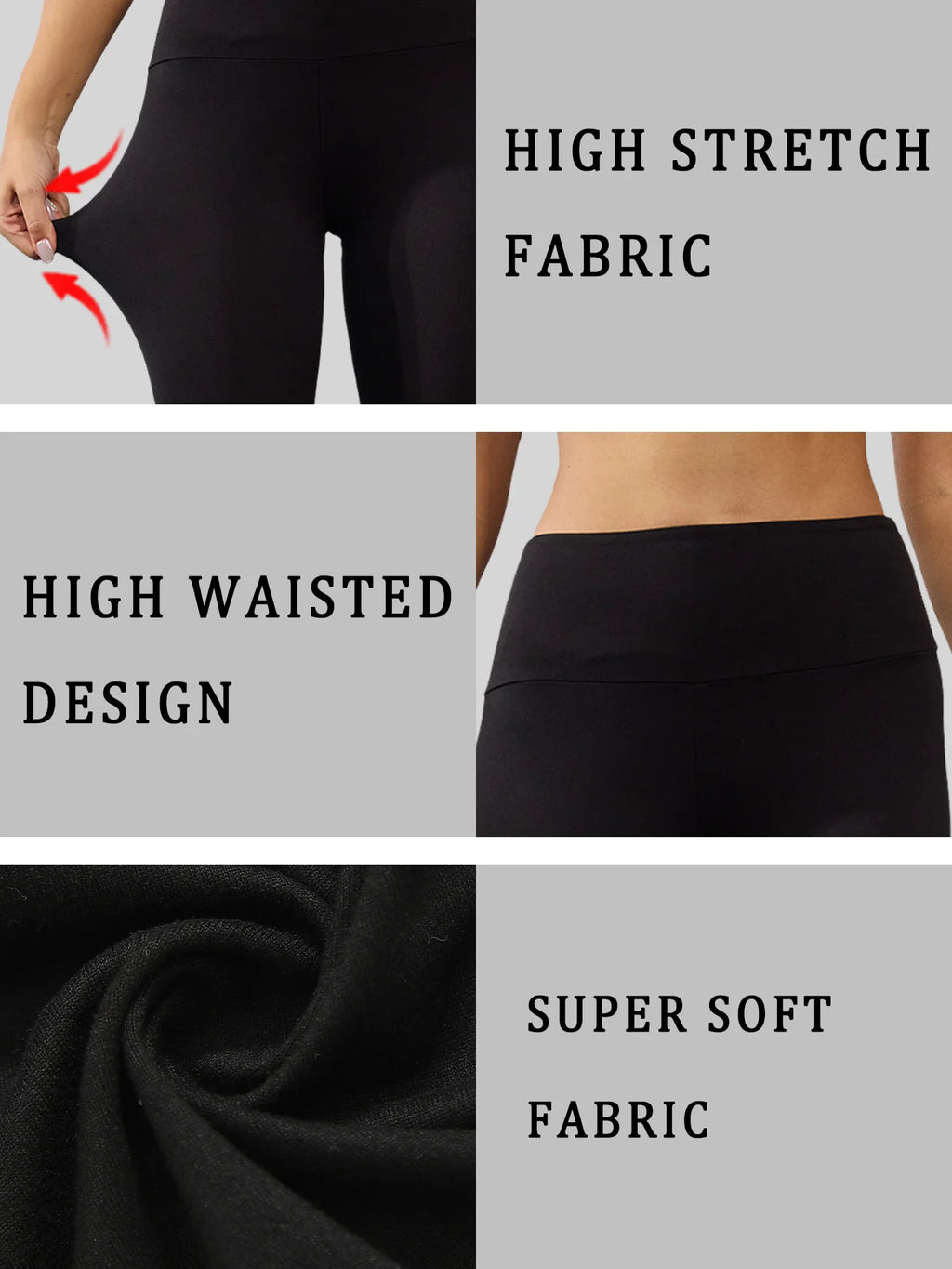 Women's Super Soft Leggings High Waisted Tummy Control No See Through Workout Yoga Running Athletic Push Up Gym Fitness Leggings