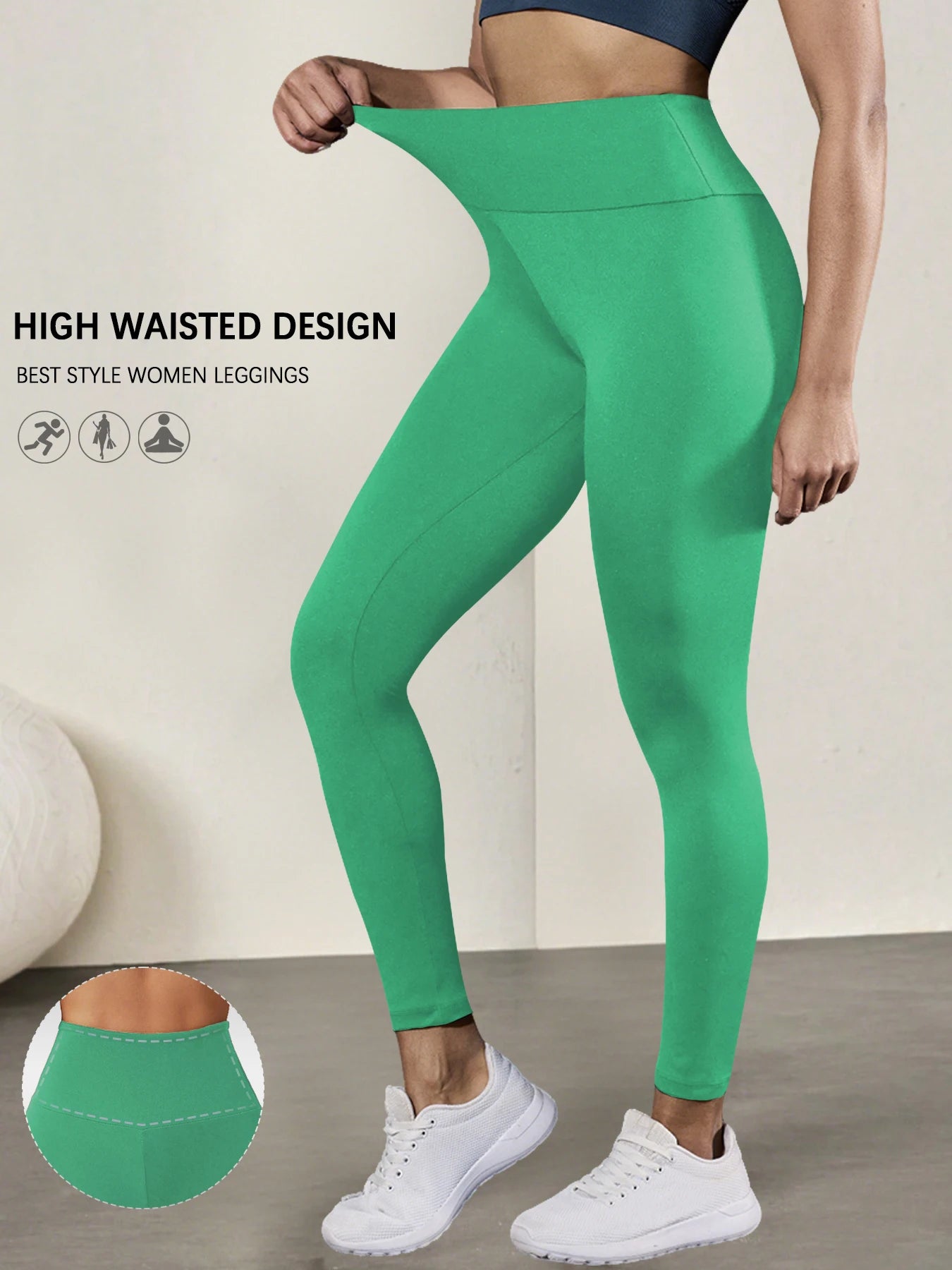 Women's Super Soft Leggings High Waisted Tummy Control No See Through Workout Yoga Running Athletic Push Up Gym Fitness Leggings