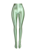 MJINM Women Shiny Smooth Leggings Fitness Yoga V-Crotch High-Waist Pants Satin Jeggings Stretch Tights Opaque Wetlook Pantyhose
